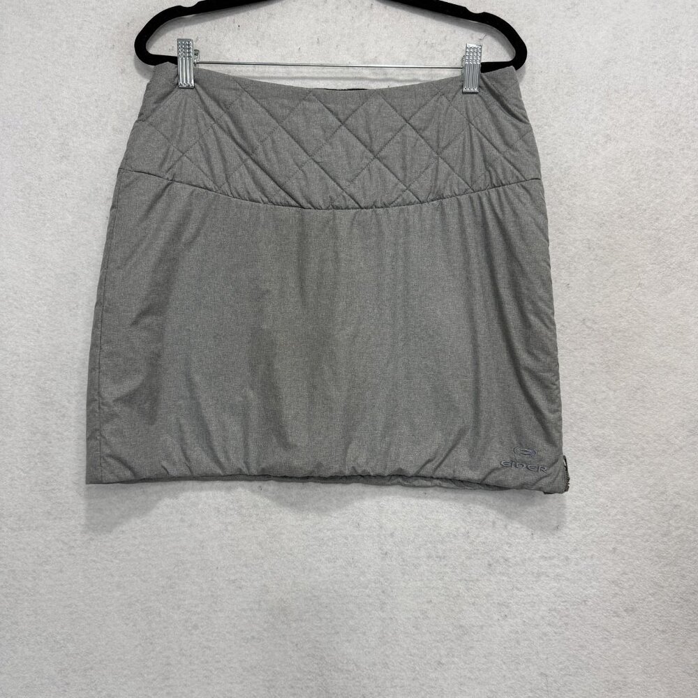 Eider Skirt Womens 6 Gray Insulated Quilted Fleece Lined Zip Hiking Ski Winter